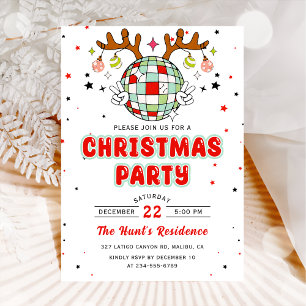 Invitation de Noël rétro