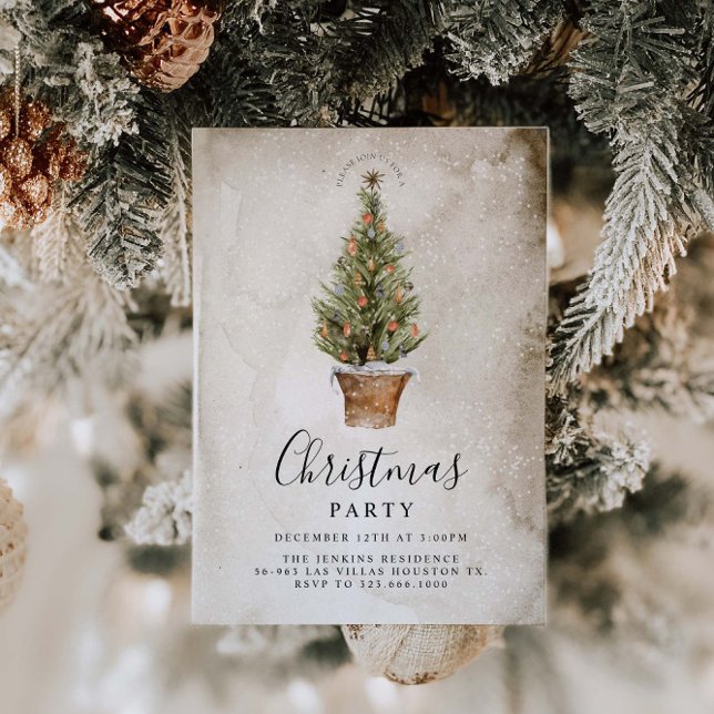 Invitation de Noël rustique (Créateur téléchargé)