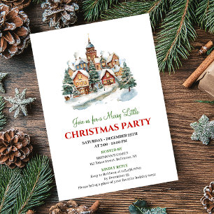 Invitation de Noël scène minimaliste cosy