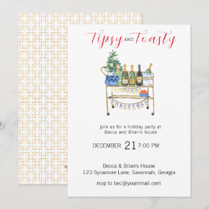 Invitation de Noël Tipsy & Toasty