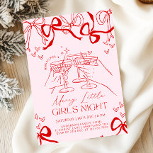 Invitation de Noël tirée à la main