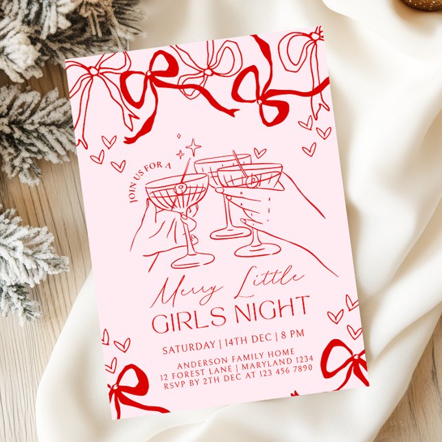 Invitation de Noël tirée à la main (Créateur téléchargé)