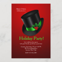 Invitation de Noël Top Hat
