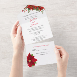 Invitation de Noël tout en un mariage