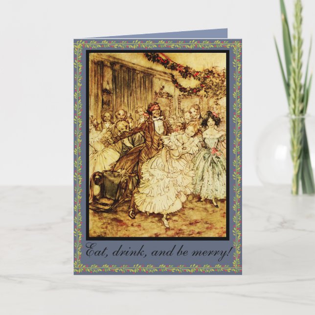 Invitation de Noël victorien vintage (Devant)