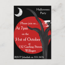 Invitation de Noir Halloween