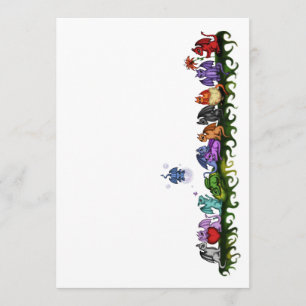 invitation de nombreux dragons mignons