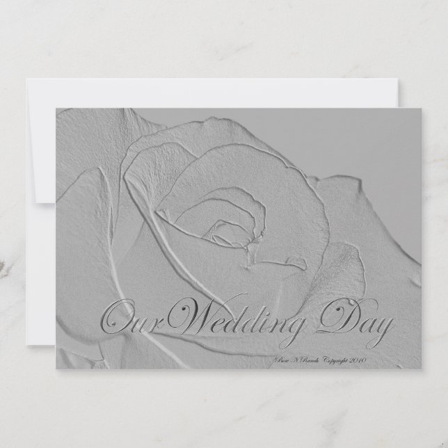 Invitation de nos Mariages Roses d'argent (Devant)