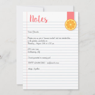 Invitation de note d'été