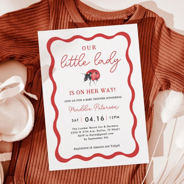 Invitation de notre petite fille de coccinelle Bab (Créateur téléchargé)