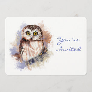 Invitation De nouveau à la nature, hibou, oiseau, fête