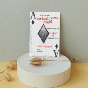 Invitation de nuit du jeu virtuel
