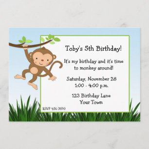 Invitation de oscillation de singe