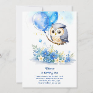 Invitation de Owl First Birthday