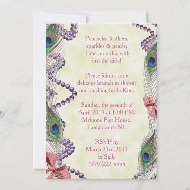 Invitation de paquebot violet/rose (Devant)