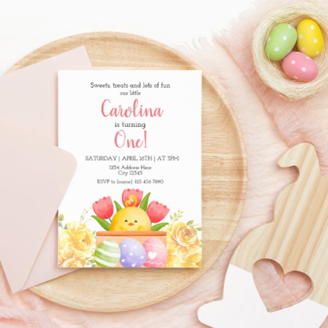 Invitation de Pâques premier anniversaire (Créateur téléchargé)