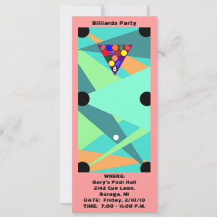 INVITATION de PARTIE abstraite de table de billard