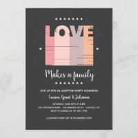 Invitation de partie d'adoption d'amour