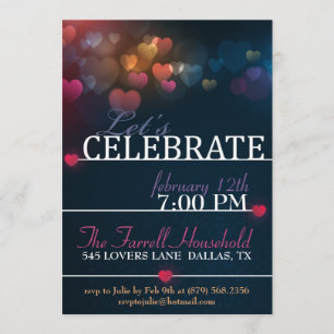 Invitation de partie d'amour de valentine de