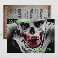 Invitation de partie d'apocalypse de zombi