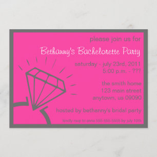 Invitation de partie de Bachelorette (rose de