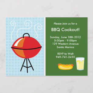 Invitation de partie de BBQ