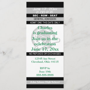 Invitation de partie de billet d'obtention du