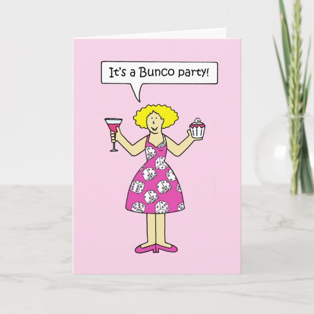 Invitation de partie de Bunco, Madame de bande (Devant)