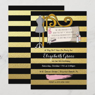 Invitation de partie de cheveux/défilé de mode