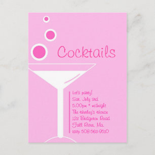 Invitation de partie de cocktails