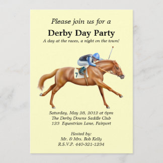 Invitation de partie de course de chevaux