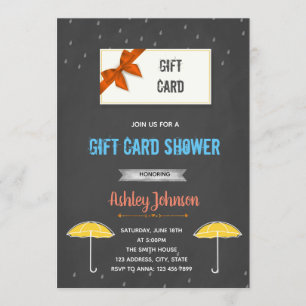 Invitation de partie de douche de chèque-cadeau