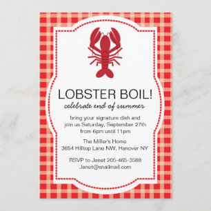 Invitation de partie de festin de homard