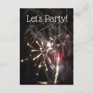 Invitation de partie de feux d'artifice