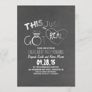 invitation de partie de fiançailles d'amusement