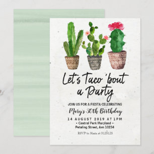 Invitation de partie de fiesta d'anniversaire de