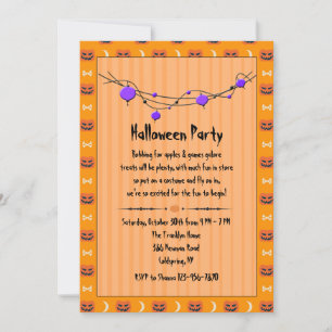 Invitation de partie de Halloween