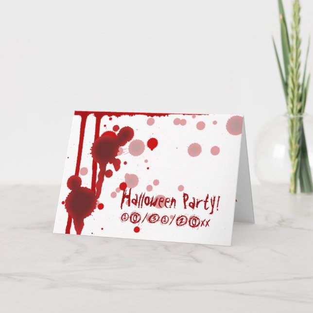 Invitation de partie de Halloween d'assassin en (Devant)