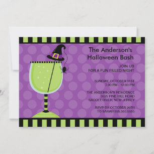 Invitation de partie de Halloween de cocktail de