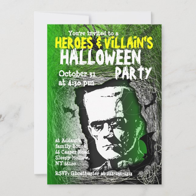 Invitation de partie de Halloween de voyou de (Devant)