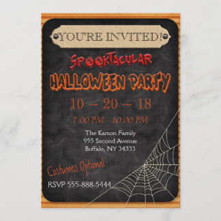Invitation de partie de Halloween personnalisée