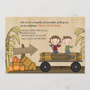 Invitation de partie de Hayride de chute