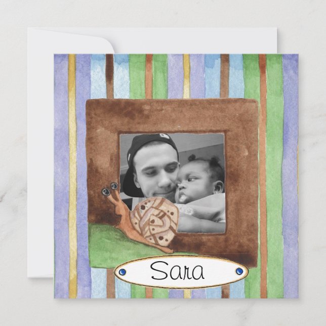 invitation de partie de jour d'adoption (Devant)