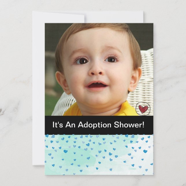 invitation de partie de jour d'adoption (Devant)