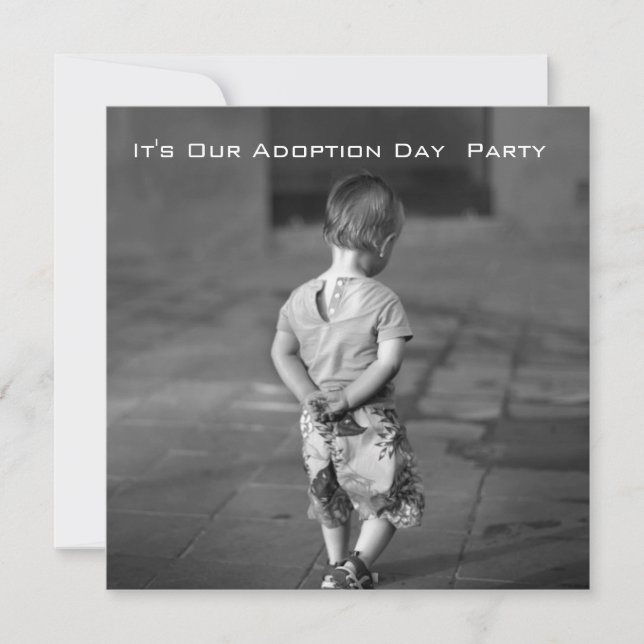 invitation de partie de jour d'adoption (Devant)