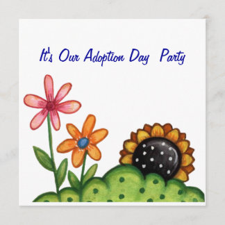 invitation de partie de jour d'adoption