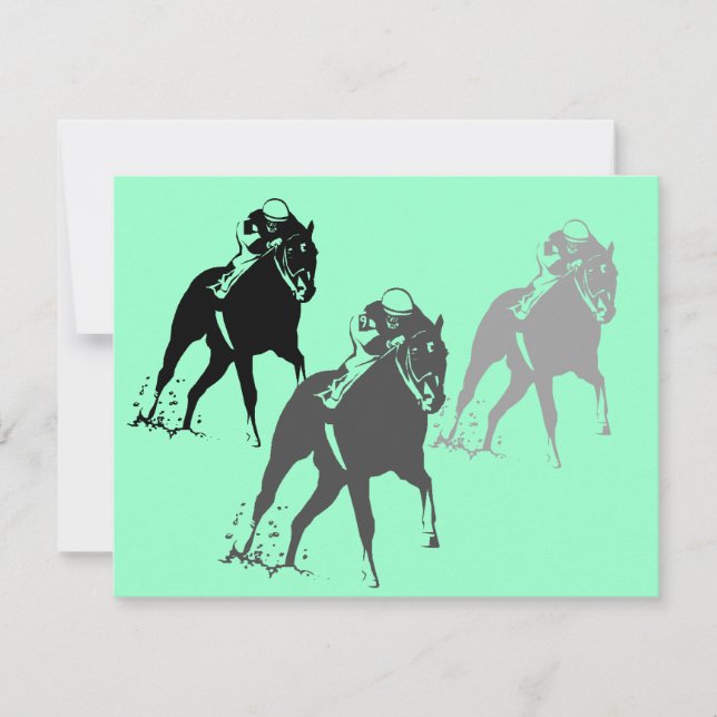 Invitation de partie de Kentucky Derby de course (Devant)