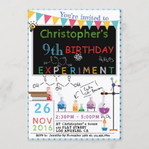 INVITATION DE PARTIE DE LABORATOIRE D'EXPÉRIENCE