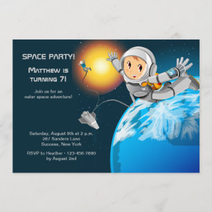 Invitation de partie de l'espace d'Astroboy