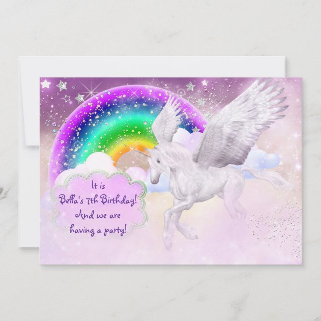 Invitation de partie de licorne (Devant)